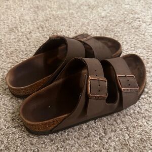 Birkenstock Dark Brown Slide Sandals Size EU 38
